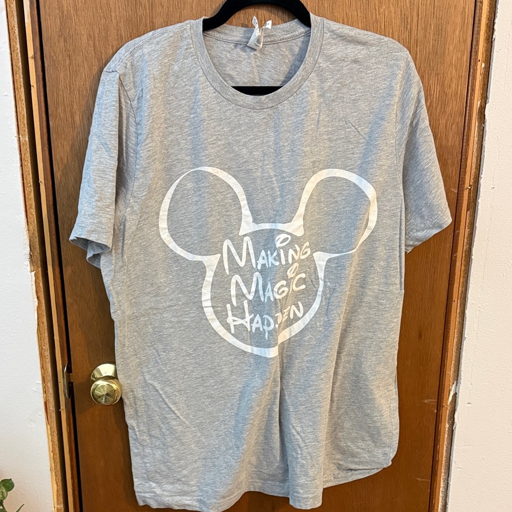 Xl Gray Mickey Mouse T-Shirt making magic happen